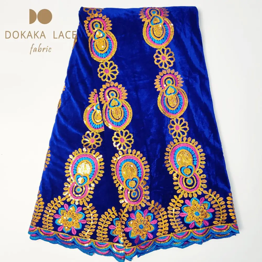 Бархатная кружевная ткань с блестками и вышивкой для индийских африканских