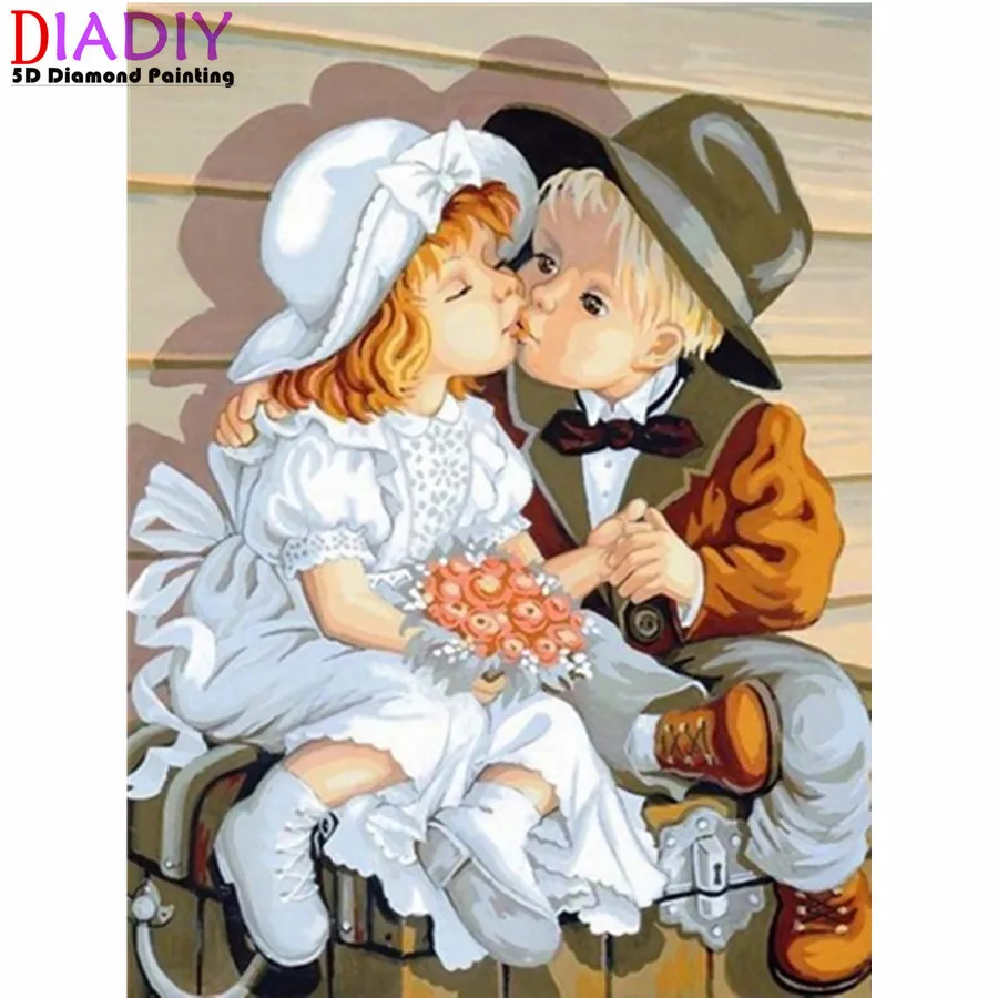 

DIY 5D Diamond Painting Full Circle Diamond Cartoon Character Cross Stitch Mosaic Home Decoration Gift