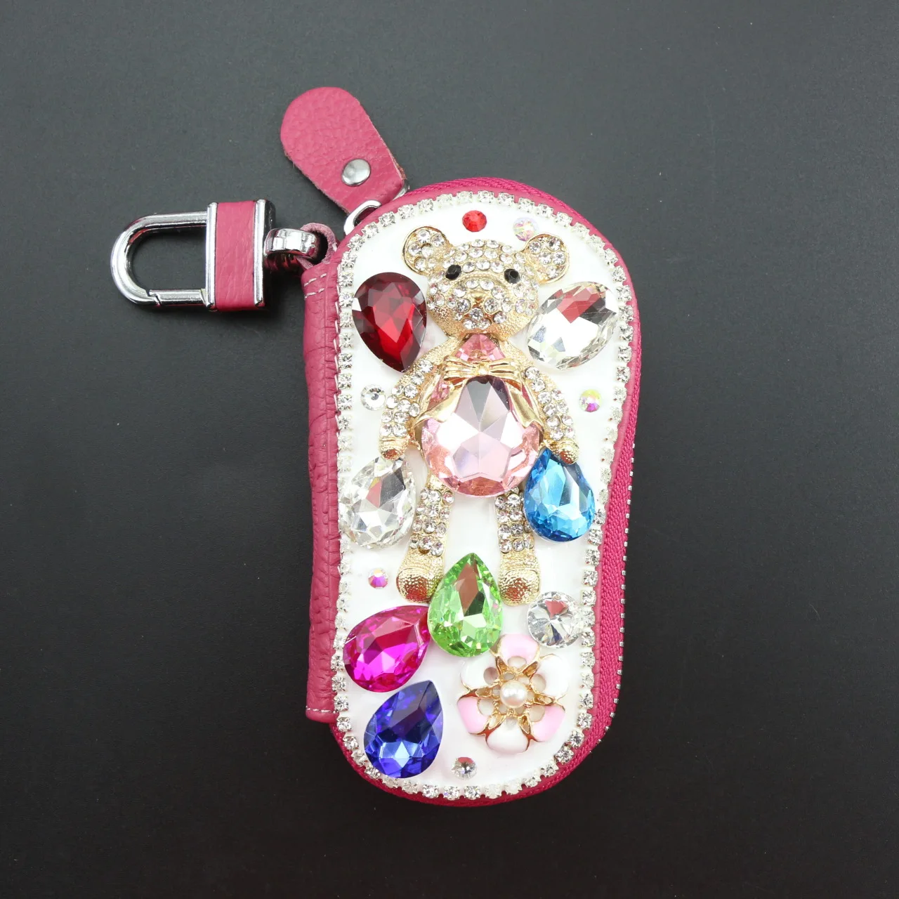Модный Блестящий Кристалл Стразы брелок Hello Kitty флакон духов Автомобильный ключ сумка высокого класса Дамский Кожаный Автомобильный брелок кошелек