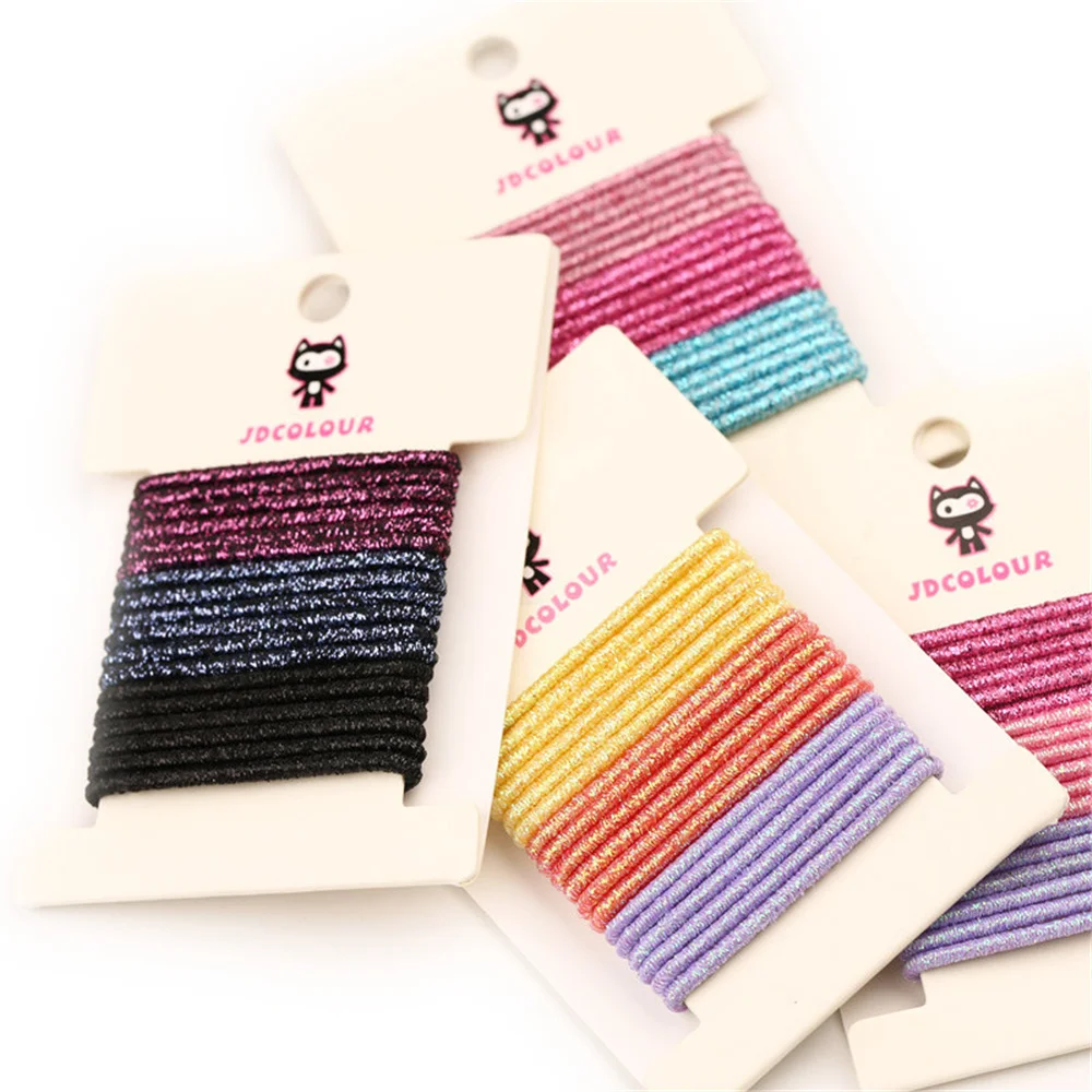 18 шт./компл. блестящая эластичная резинка для волос шириной 2 мм маленькая Детские