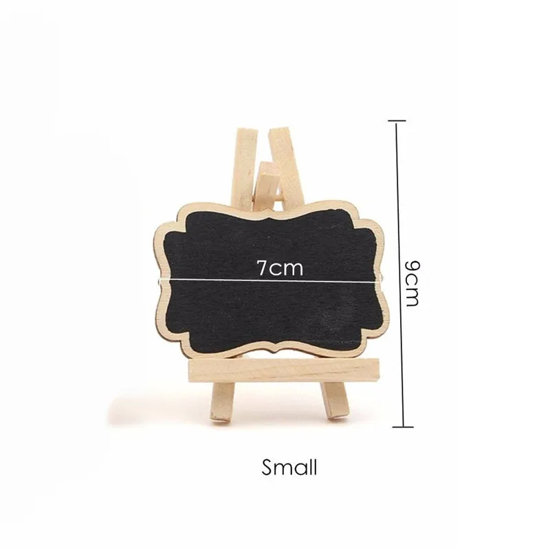 

5/10pcs Mini Wooden Blackboard Decoration Message Board Wedding Party Bar Table Decor Tags Chalkboard Stand Wipe Food Signs