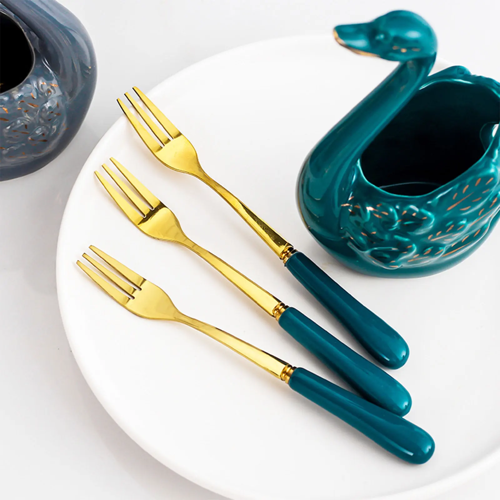 Роскошная керамическая подставка для ложки Кухня вилка Столовые приборы ящик