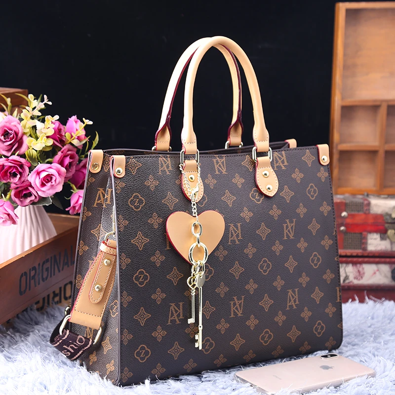 

Genuine Leather Women's Satchel New Luxury Louis Brand Designer Bags Ladies Shoulder Messenger Purses and Handbags Neverful Bag