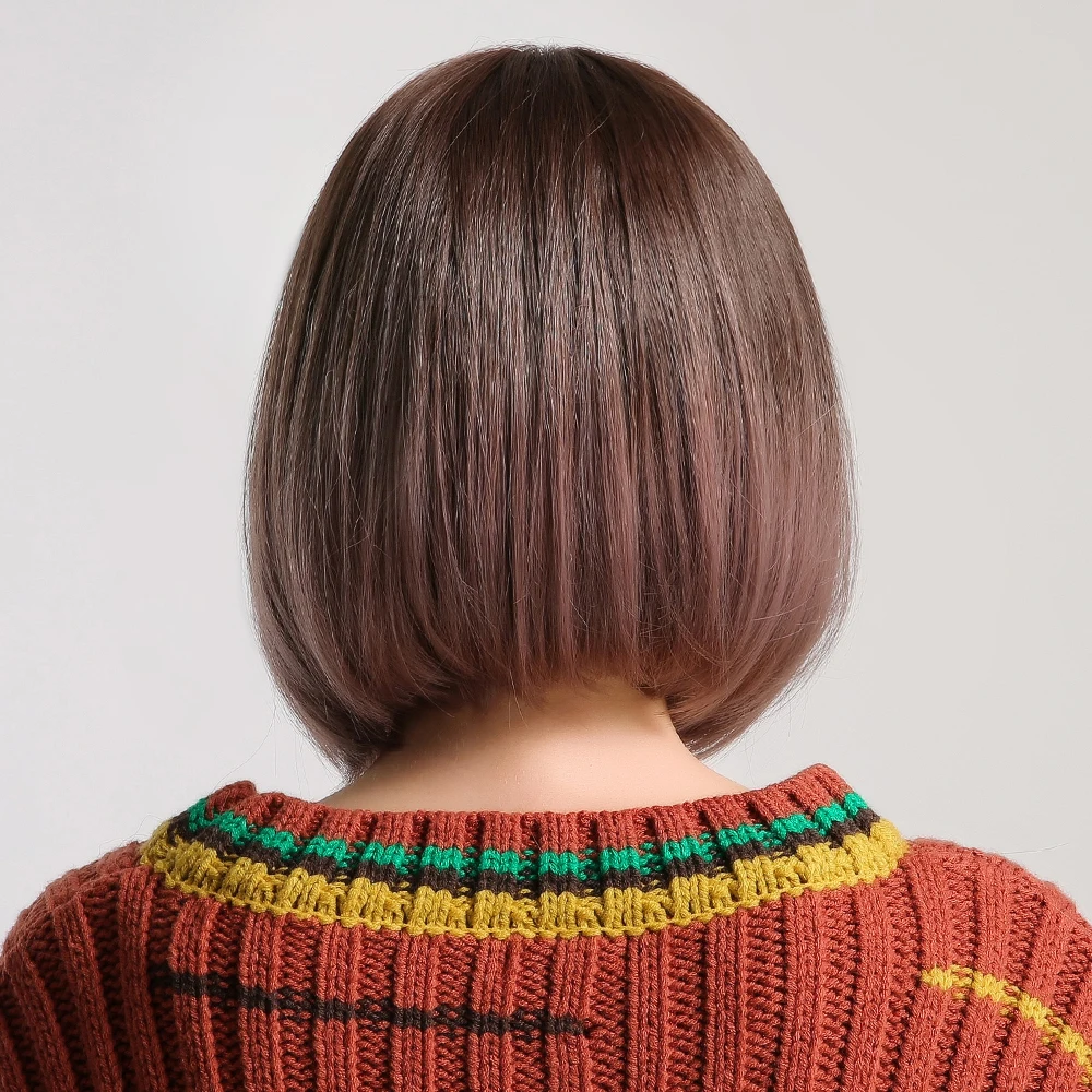 ss147 Inhair Cube синтетический плоский челка для женщин парик омбре с выделением короткие прямые волосы боб парик косплей прическа - Цвет: ss147