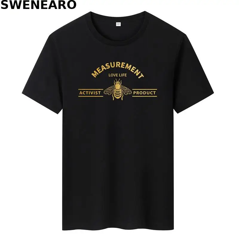 

SWENEARO 2021 new summer T-shirt men's 100% pure cotton ME bee print T-shirt men's casual O-neck short-sleeved brand T-shirt