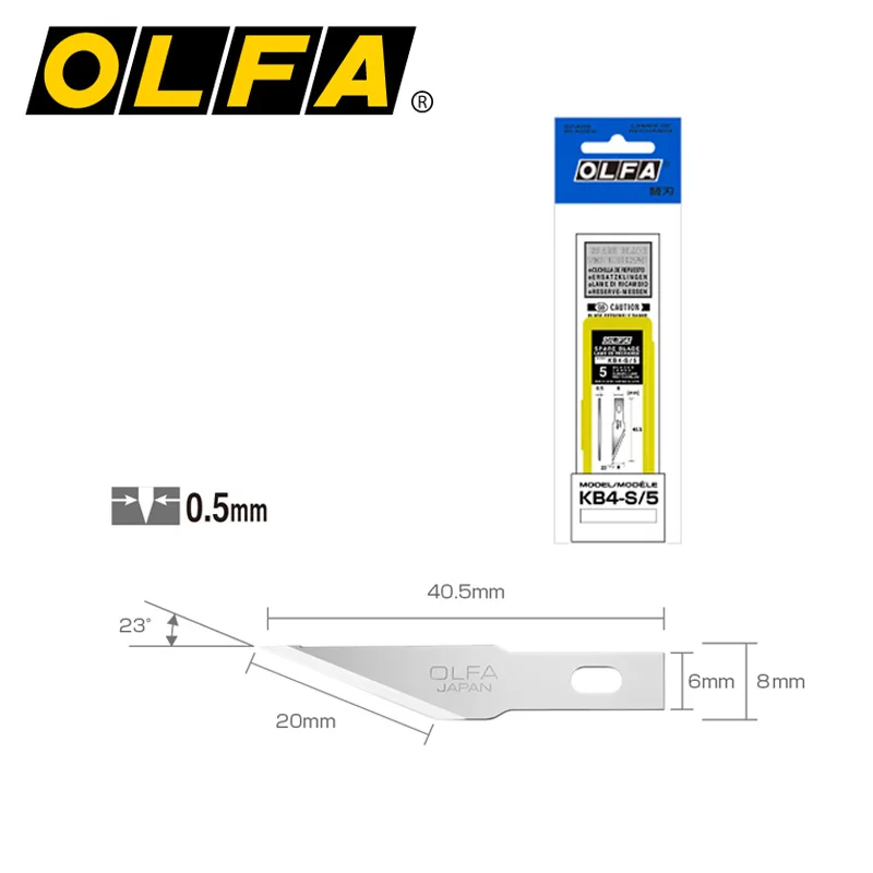 OLFA KB4-S/5 Precision Art Blade 5 Blades для профессионального художественного ножа AK-4 |