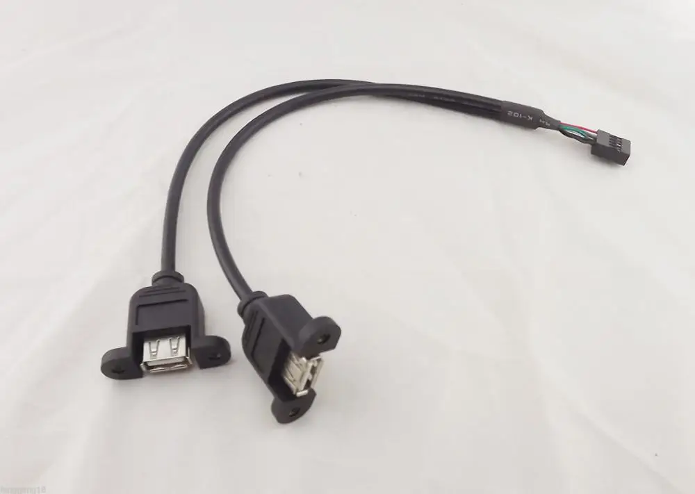 

10 шт., черные 2-портовые USB-порты 2,0