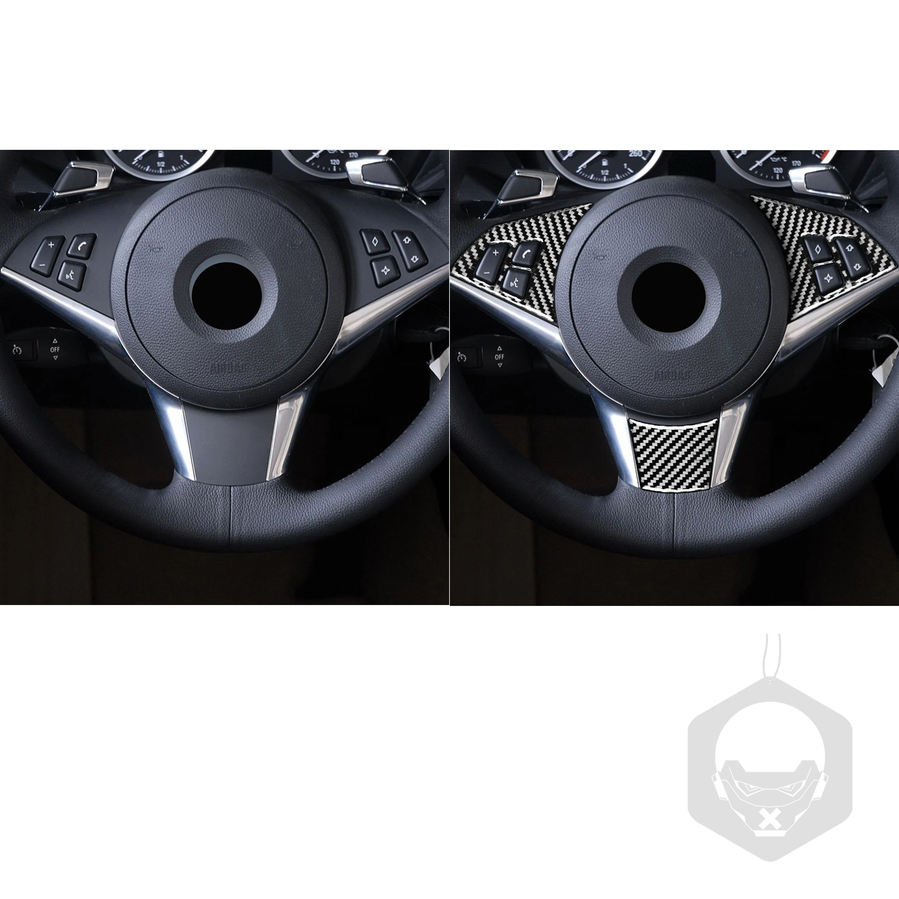Наклейка на руль из углеродного волокна для BMW 6 серии M6 E63 E64 2004 2005 2006 2007 2008 2009