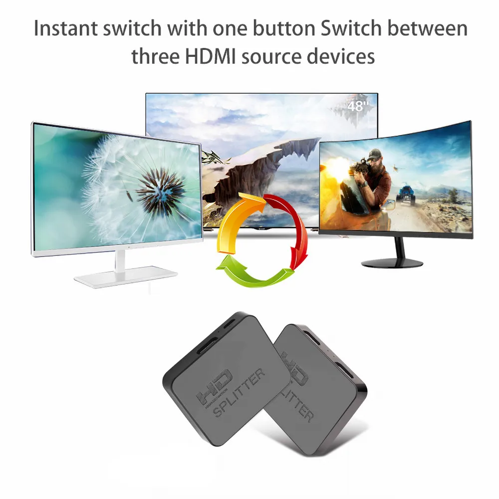 HD 1080p 4K 1X2 HDMI-совместимый сплиттер видео коммутатор 1 в 2 выхода усилитель двойной