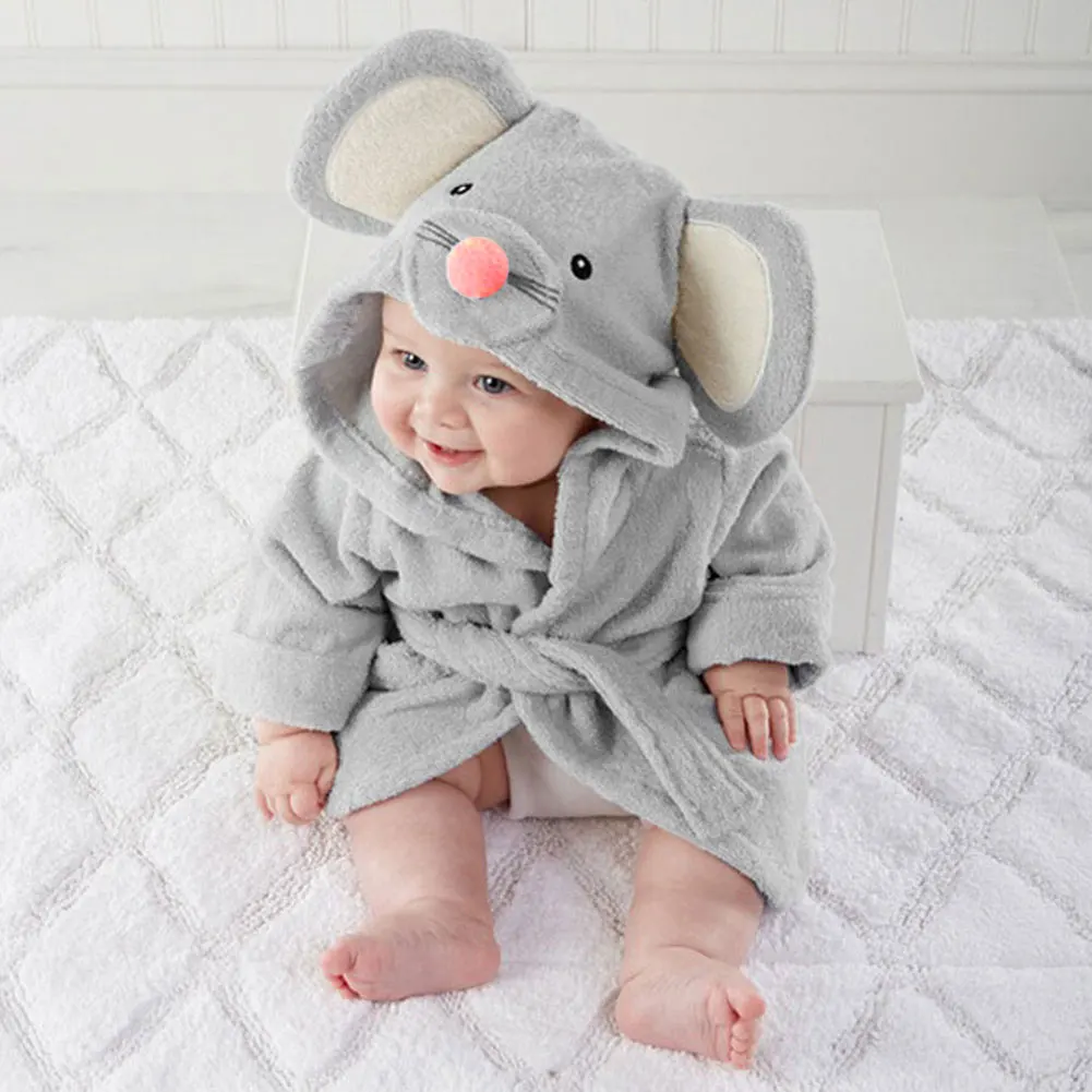 Новый детский банный халат Детская Пижама с пандой мышкой Кроликом домашняя