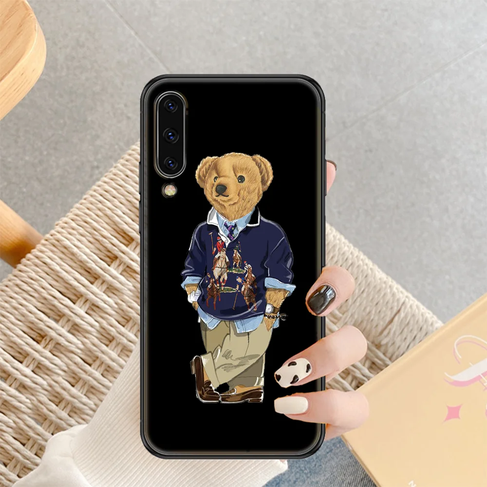 

brand Italy fashion bear Phone case For Samsung Galaxy A 3 5 7 8 10 20 21 30 40 50 51 70 71 E S 2016 2018 4G black pretty