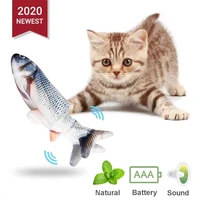 cat toy interactive electronic pet 3d simulation fish shape catnip toys playing supplies