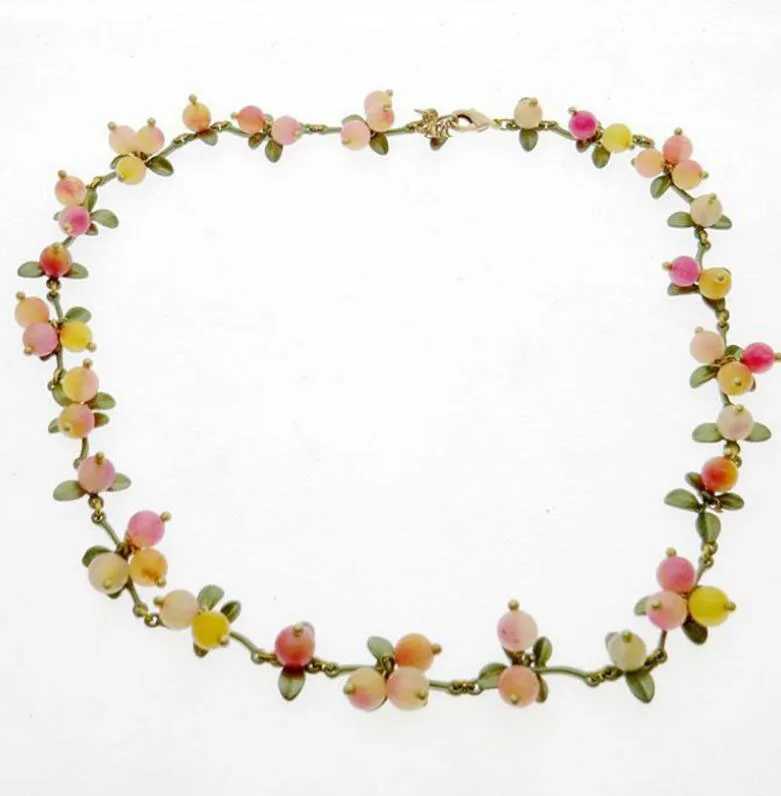 CSxjd модное ожерелье ювелирные изделия черника Клюква многоцветный камень