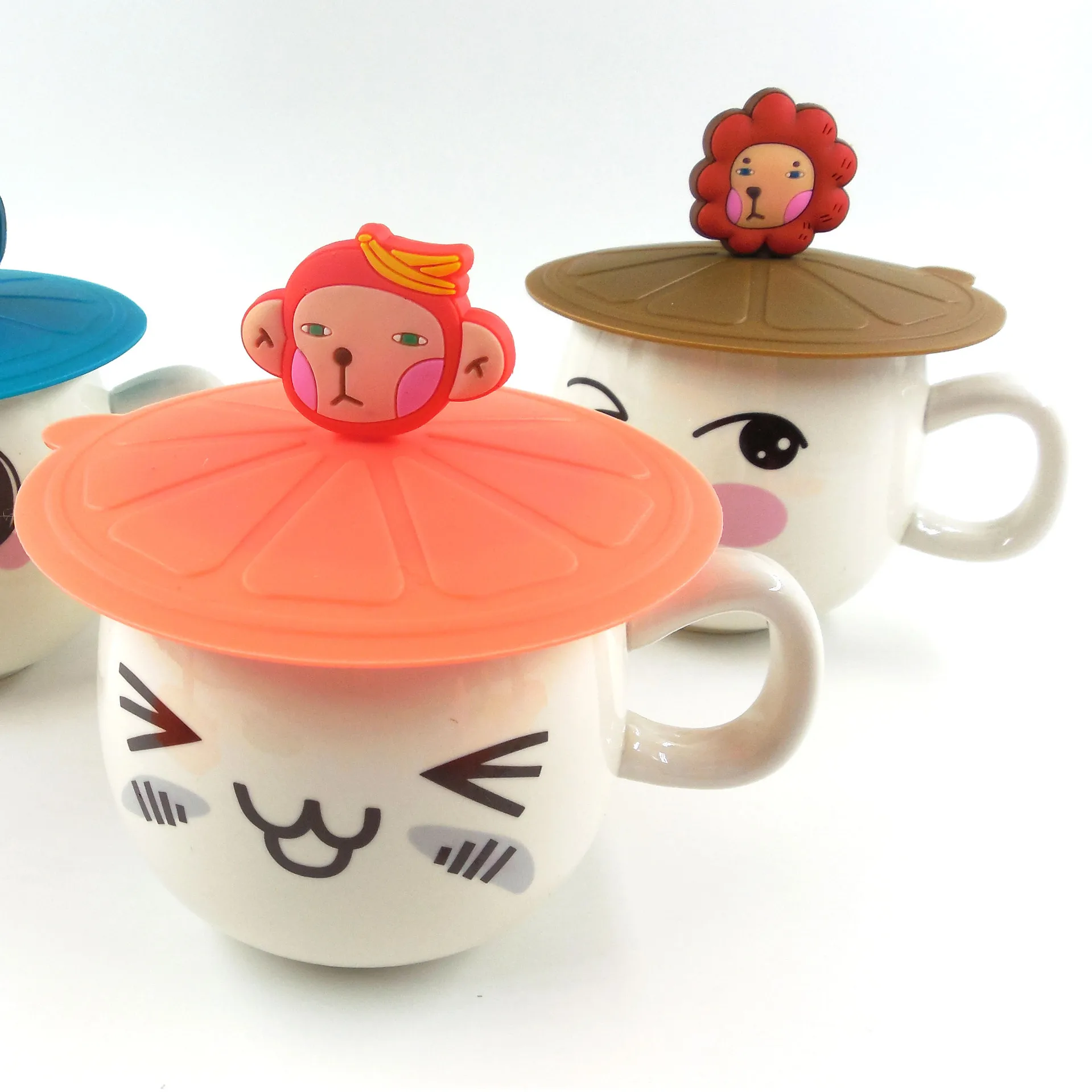 Силиконовая крышка для чашки 10 8 см мультяшная Пылезащитная многофункциональная