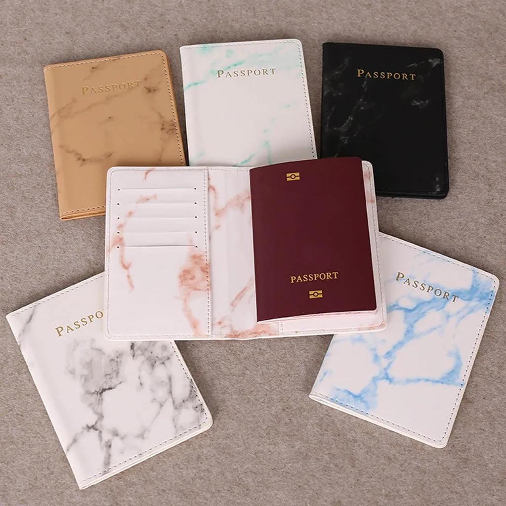 Красочная мраморная стильная обложка для паспорта водонепроницаемая Дорожный