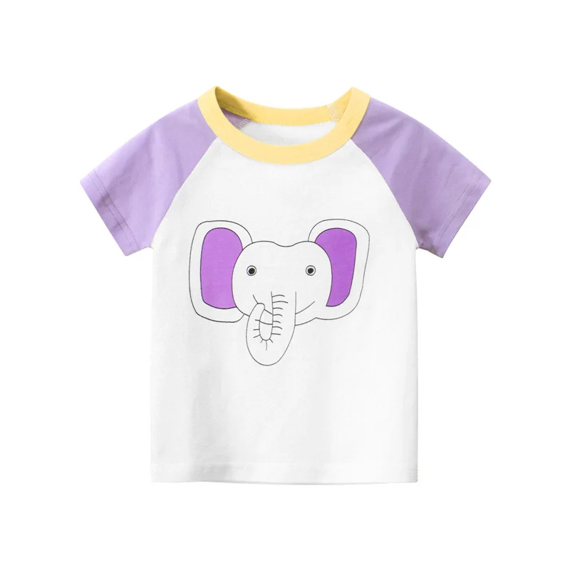 

27KDIS Children's Clothing Spring and Summer New Products Girls Cartoon T-shirt Short-sleeved Super Cute Baby Clothes 1-9T