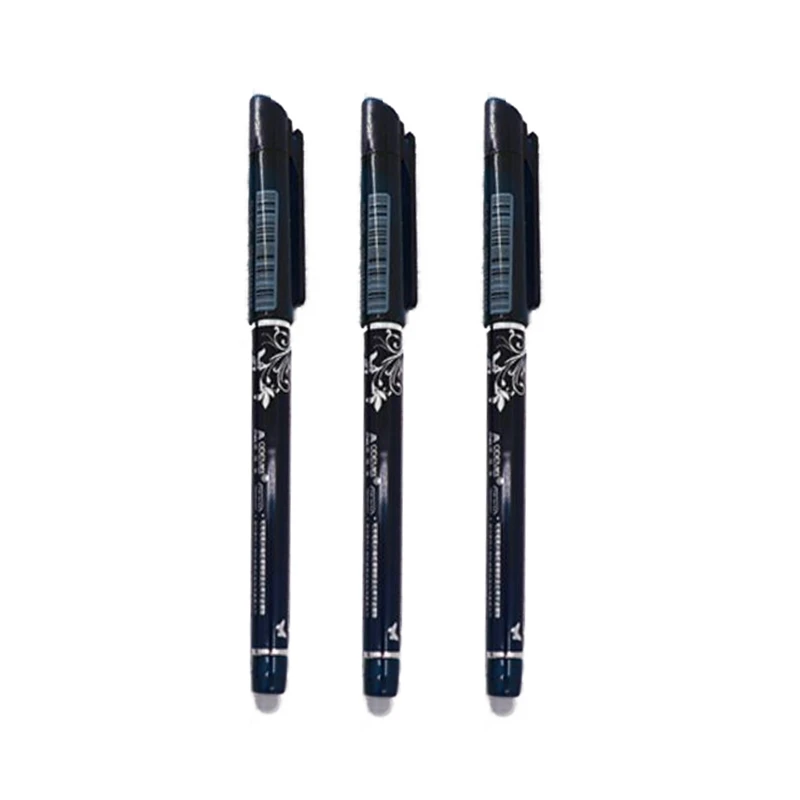 3 Pcs Royal blue 3/6 шт./компл. стирающаяся ручка с пастой синий/черный для студентов канцелярские принадлежности ручка Универсальный гелевая ручка 0,5 мм наконечник письма Fluently сильное качество - Цвет: 3 Pcs Royal blue
