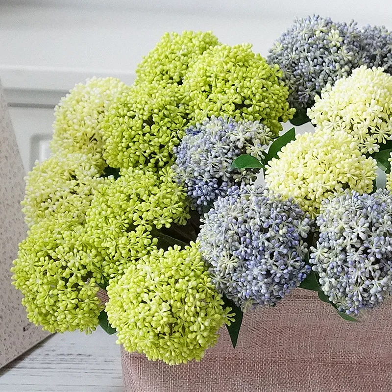 3 шт./партия пластиковые искусственные цветы для украшения дома|Искусственные