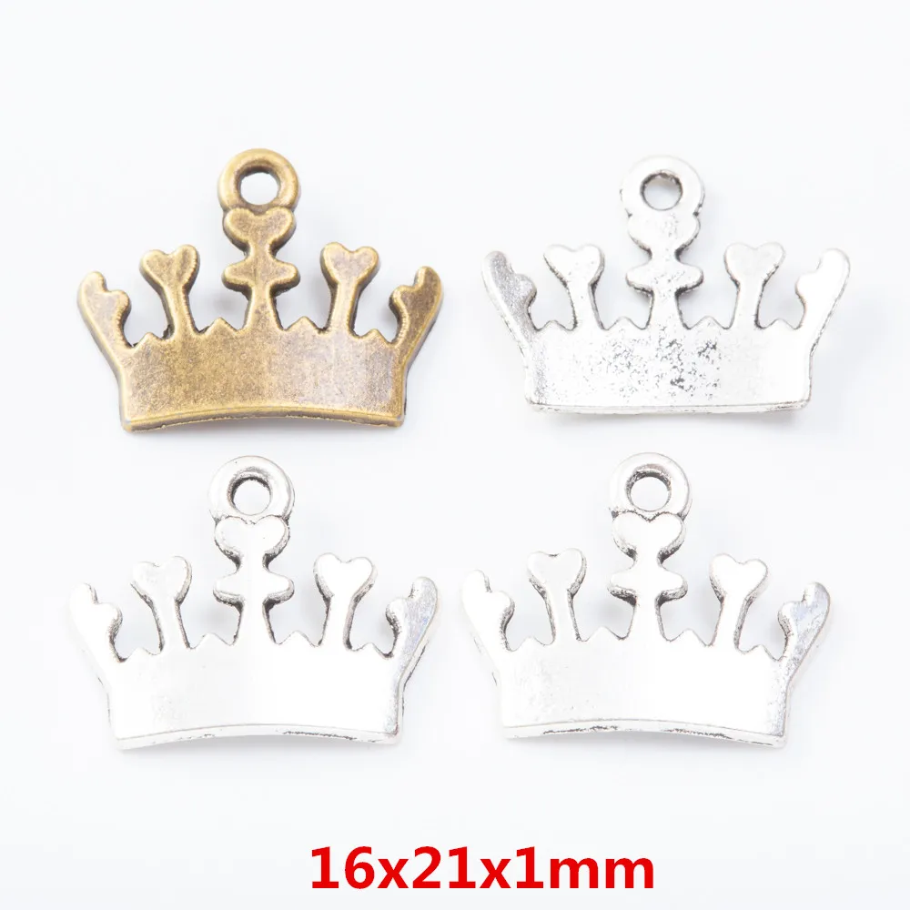 

150 pieces of retro Crown pendant zinc alloy pendant DIY European style jewelry making 7348B