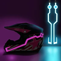 motorcycle helmet signal durable flashing stripe night motocross riding helmet kit waterproof bar led light strip