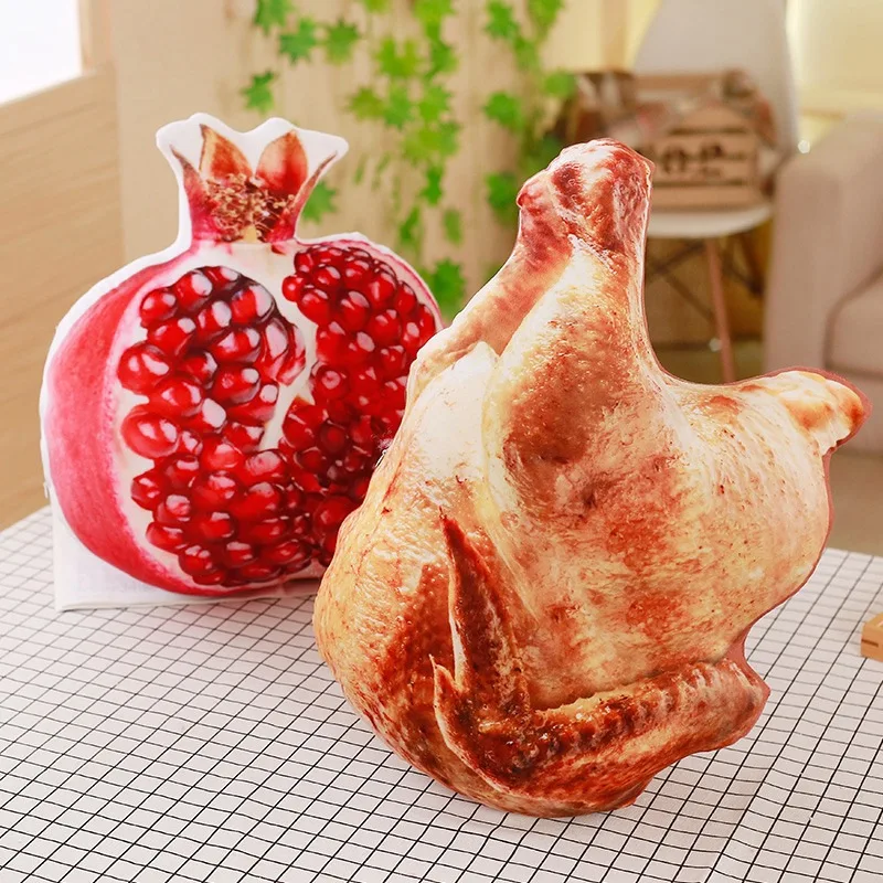 

New simulation chicken claw chicken shrimp lotus root creative pillow cushion holiday gift plush toys for children