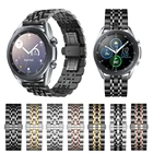 Ремешок из нержавеющей стали для Galaxy Watch 3 45 мм 41 мм, металлический браслет, Аксессуары для Samsung Galaxy Watch 3 41 мм 45 мм, пряжка-бабочка