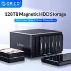 ORICO NS Series 3,5 ''8 Bay Type C HDD док-станция Поддержка 128 ТБ USB3.1 5 Гбитс UASP HDD чехол с 120W адаптером HDD корпус