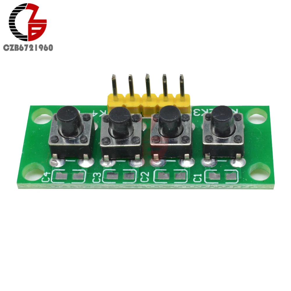 Макетная плата для Arduino 5 контактов 1x4 4 клавиши кнопка клавиатуры модуль