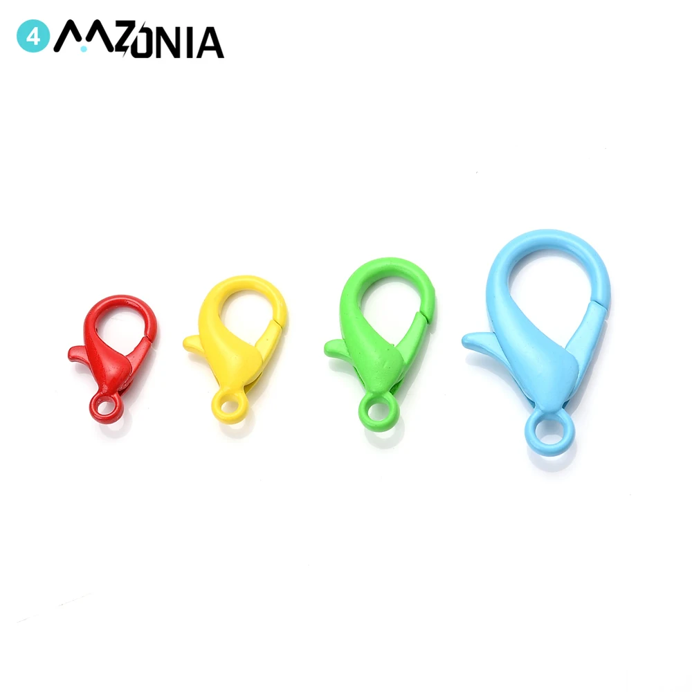 20 шт./лот разноцветные застежки-карабины из сплава застежки сделай сам для