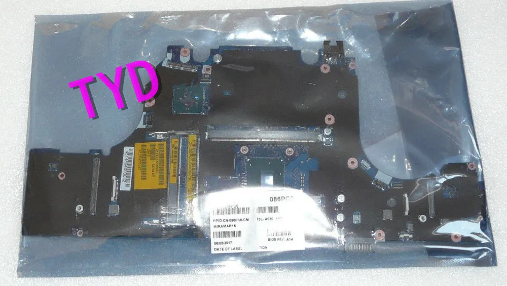 

Fast shipping LA-C541P 086pc0 86pc0 FOR DELL Precision 15 7510 M7510 Laptop Motherboard DDR4 with i7-6820HQ CPU 100% working