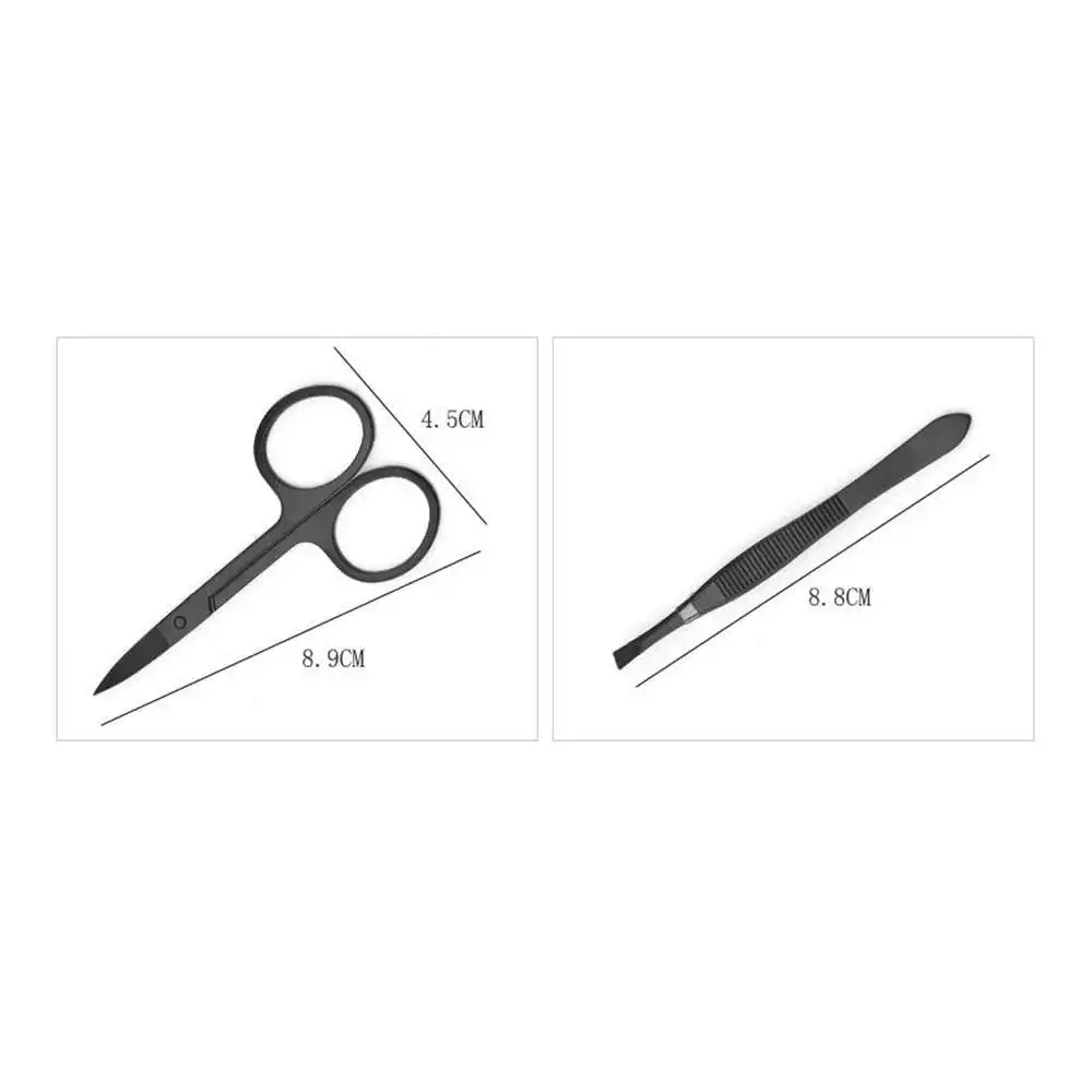 

9pcs Professional Manicure Set Stainless Steel Nail Clipper Pedicure with Scissor Tweezer Manicure Tools Nail Supplies