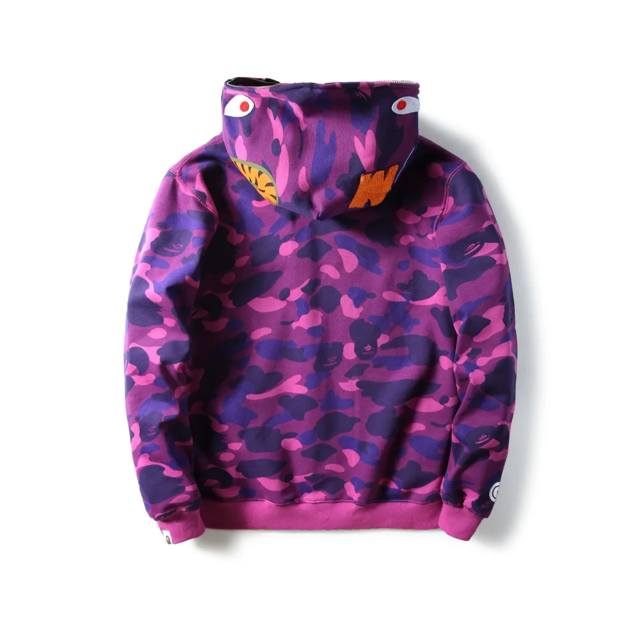 

Hoodies Winter Fashion Camouflage Couples Wear Hoody Casual Cardigan Hooded Bape Shark Coat Streetwear Men Jacket