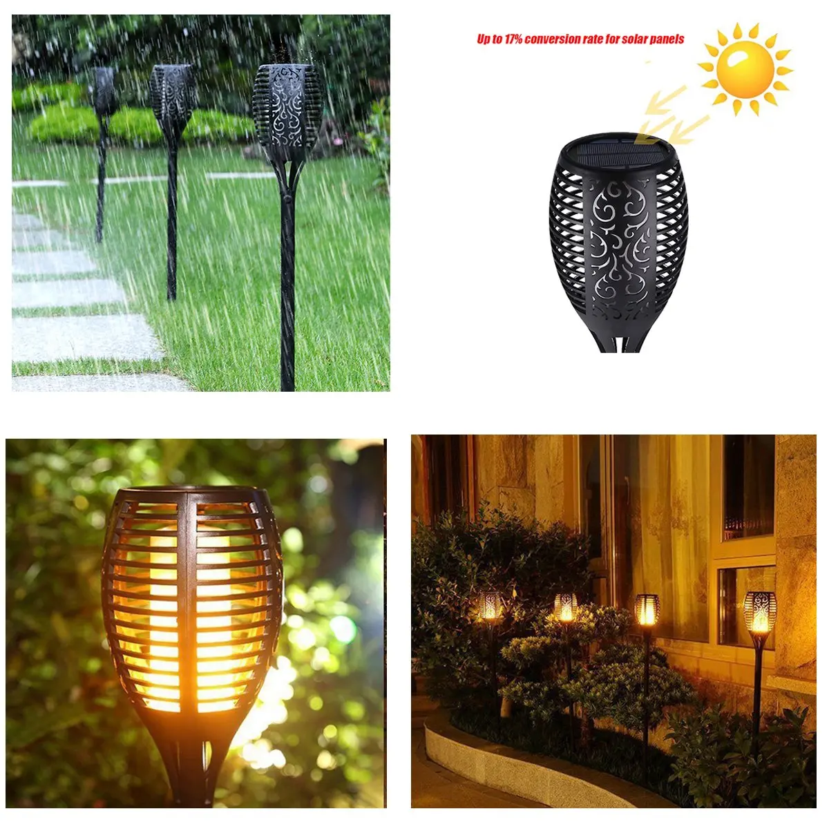 2 шт. 96 светодиодный солнечный светильник Водонепроницаемый мерцание открытый