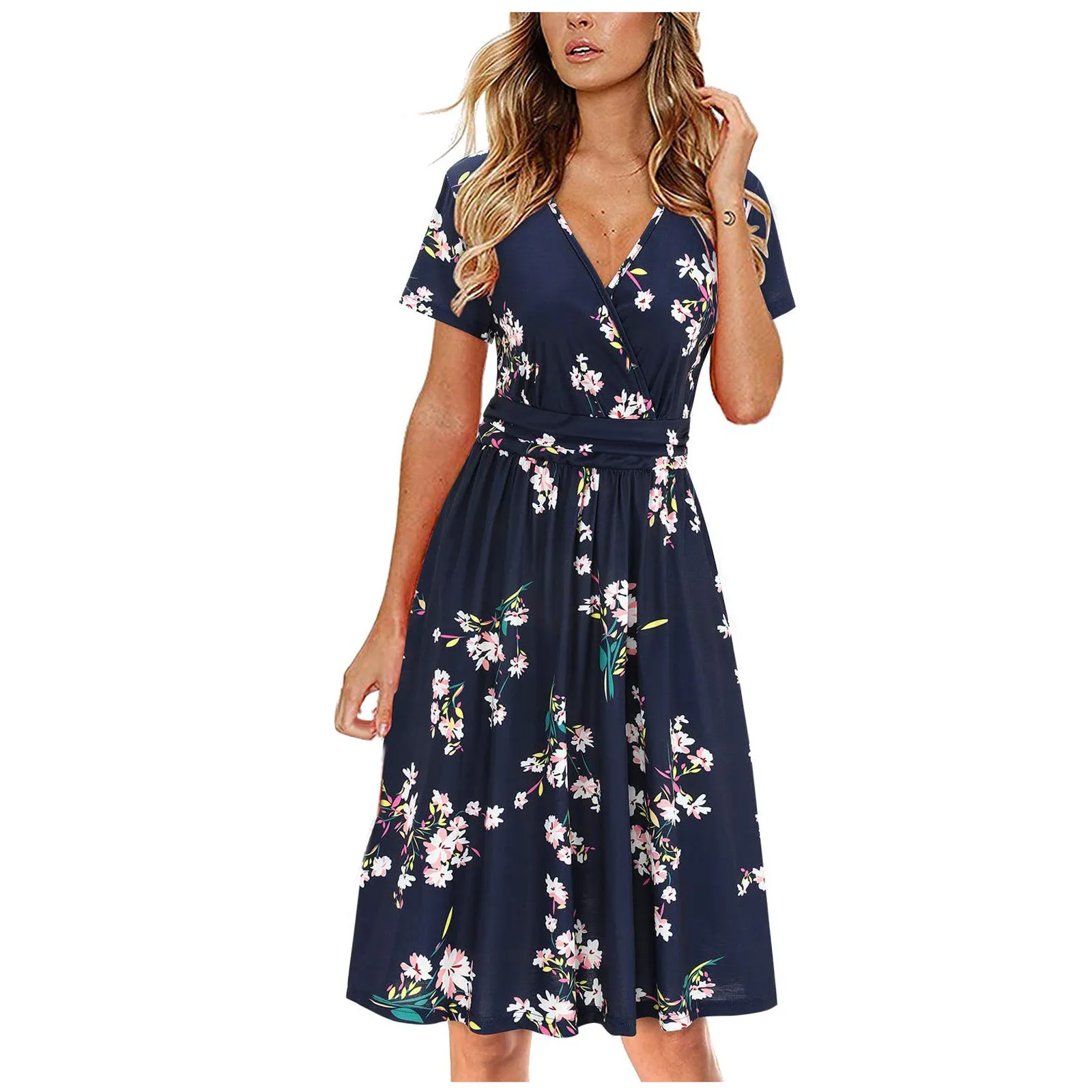 

Floral Girl Dress Women's Sleeveless Casual Floral Printing Beach Maxi Loose Dress Beach Dress vestidos de mujer casual A40