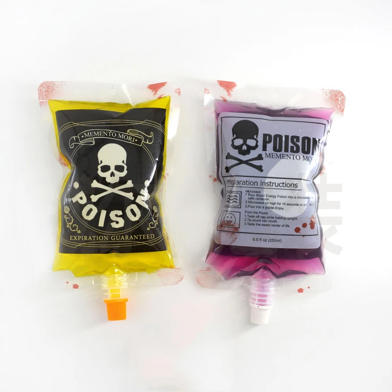 Хэллоуин украшения вампира зомби мешки крови многоразовые сок пить мешок для