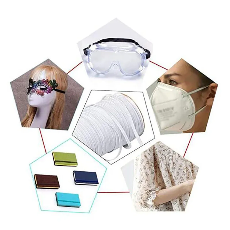 Эластичная лента плоский плетеный эластичный шнур для рукоделия рулон шнура