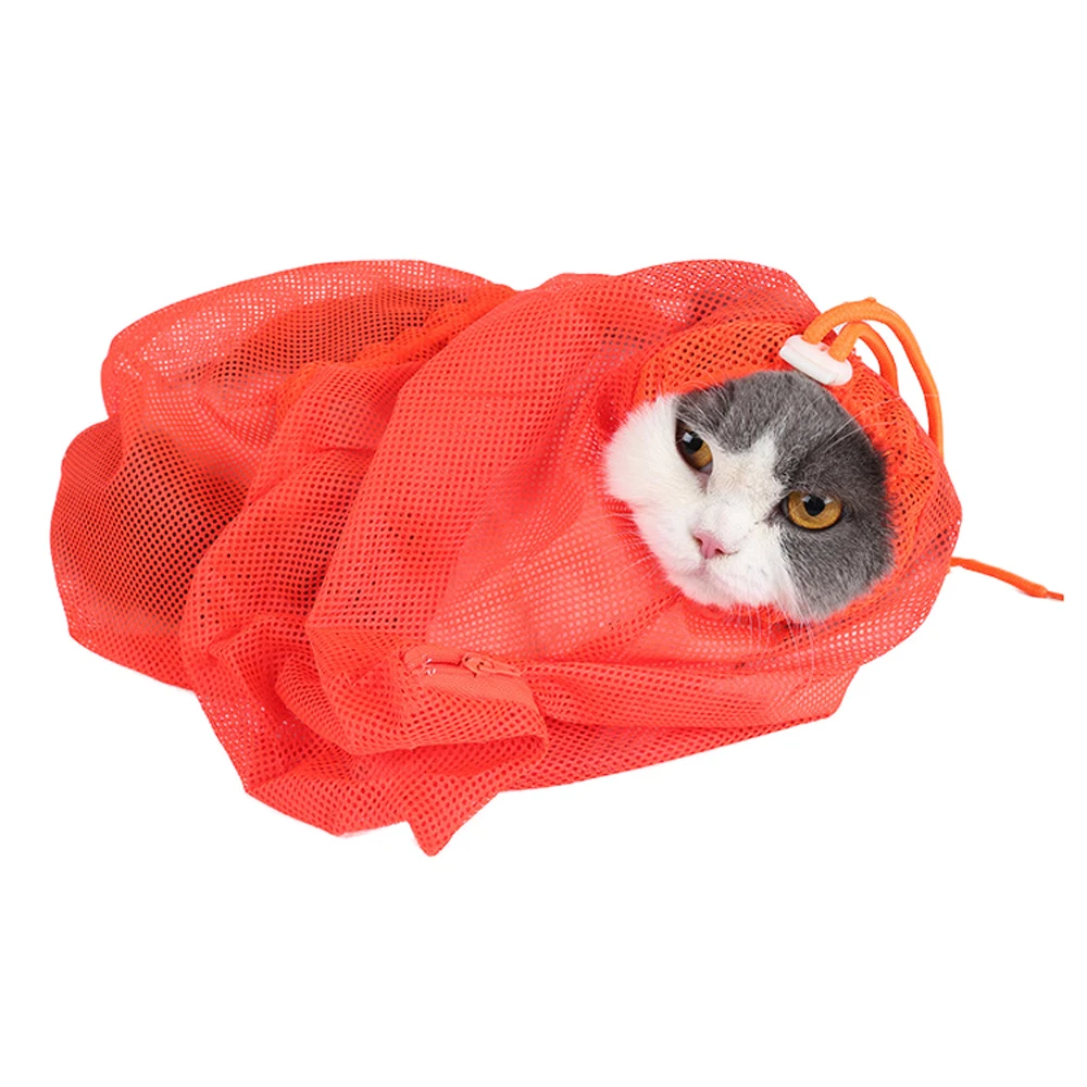 Сетчатый банный мешок для ухода за кошками регулируемые моющие сумки домашних