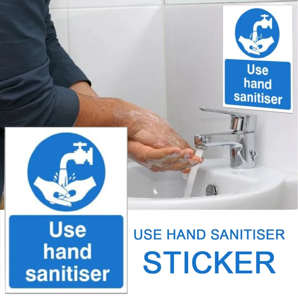 Предупреждение ющие настенные наклейки используйте дезинфицирующее средство