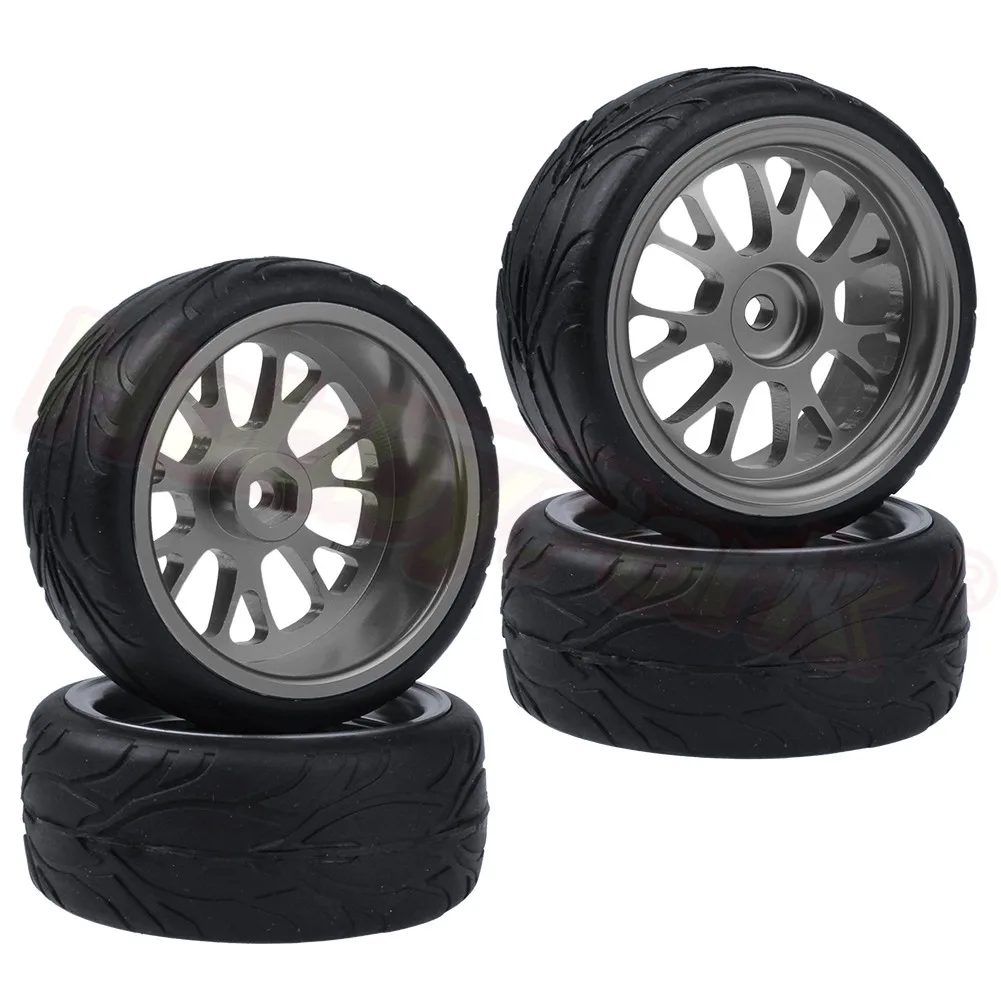 4 шт. 63x26 мм RC алюминиевые колеса и шины для WLtoys A959 A949 A969 A979 A959B A969B A979B 1/18 RC автомобилей запчасти для обновления