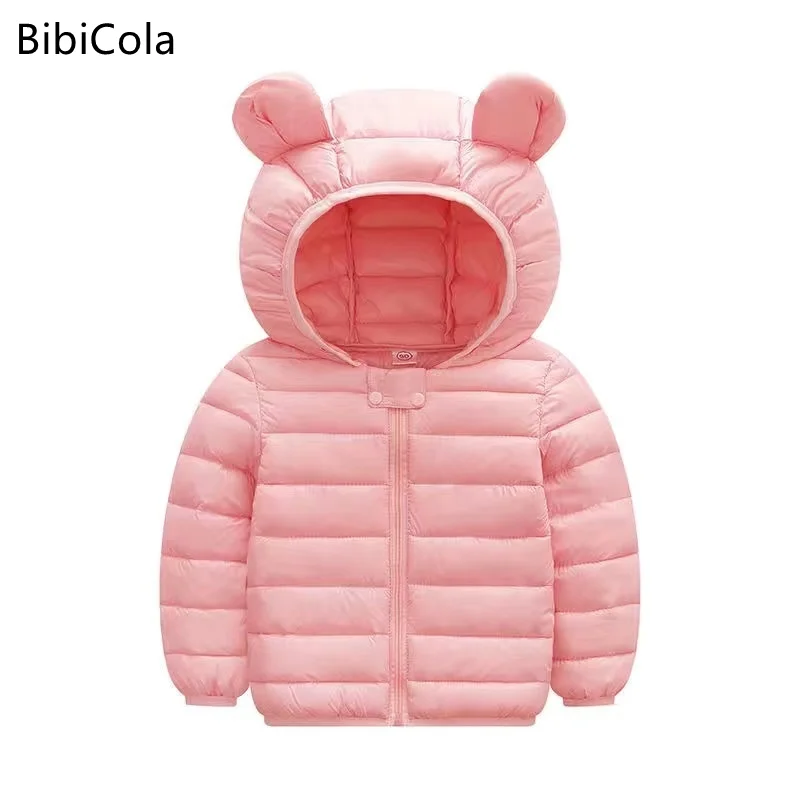 

Autumn And Winter Coats For Boys And Girls Hooded Bear Ears Plus Cotton Padded Jacket Fashion Warm Children's Jacket