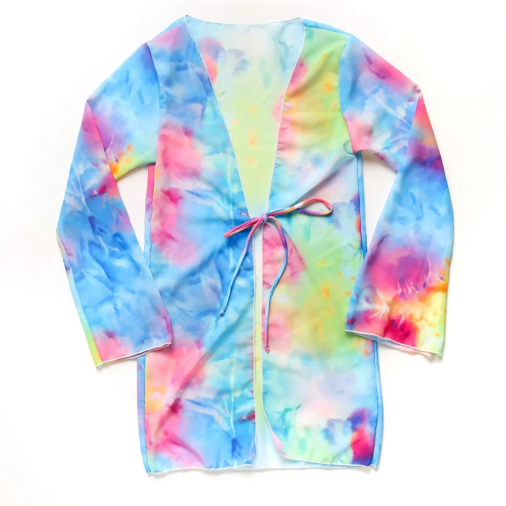 

2021 New Three Pieces Bikini Set Women Swimsuit Tie-Dye Print Swimwear Female Brazilian Bathing Suit Summer Beach Wear Swimming