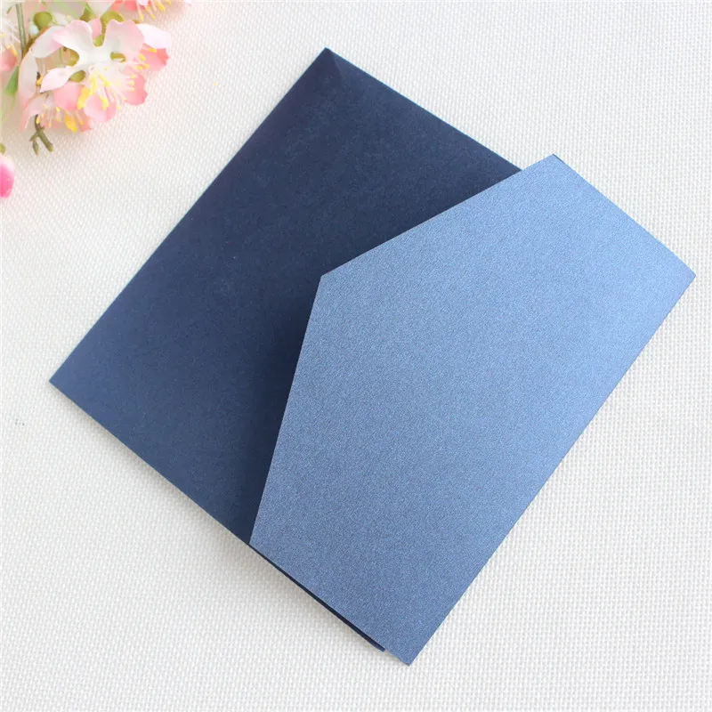 navy blue Faire часть mariage свадебные Приглашения с изготовленные на заказ с принтом цветочной вставкой карты и пояс, 50 шт в наборе - Цвет: navy blue