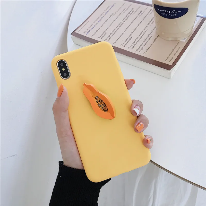3D папайя дуриан авокадо сотовый телефон Funda Coque чехол для iPhone 11 11Pro Max XR X XS 7 8 6 6S Plus |