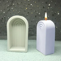 2021 new arch geometric shape aromatherapy candle silicone mold diy gypsum epoxy u shaped home decoration cake mold