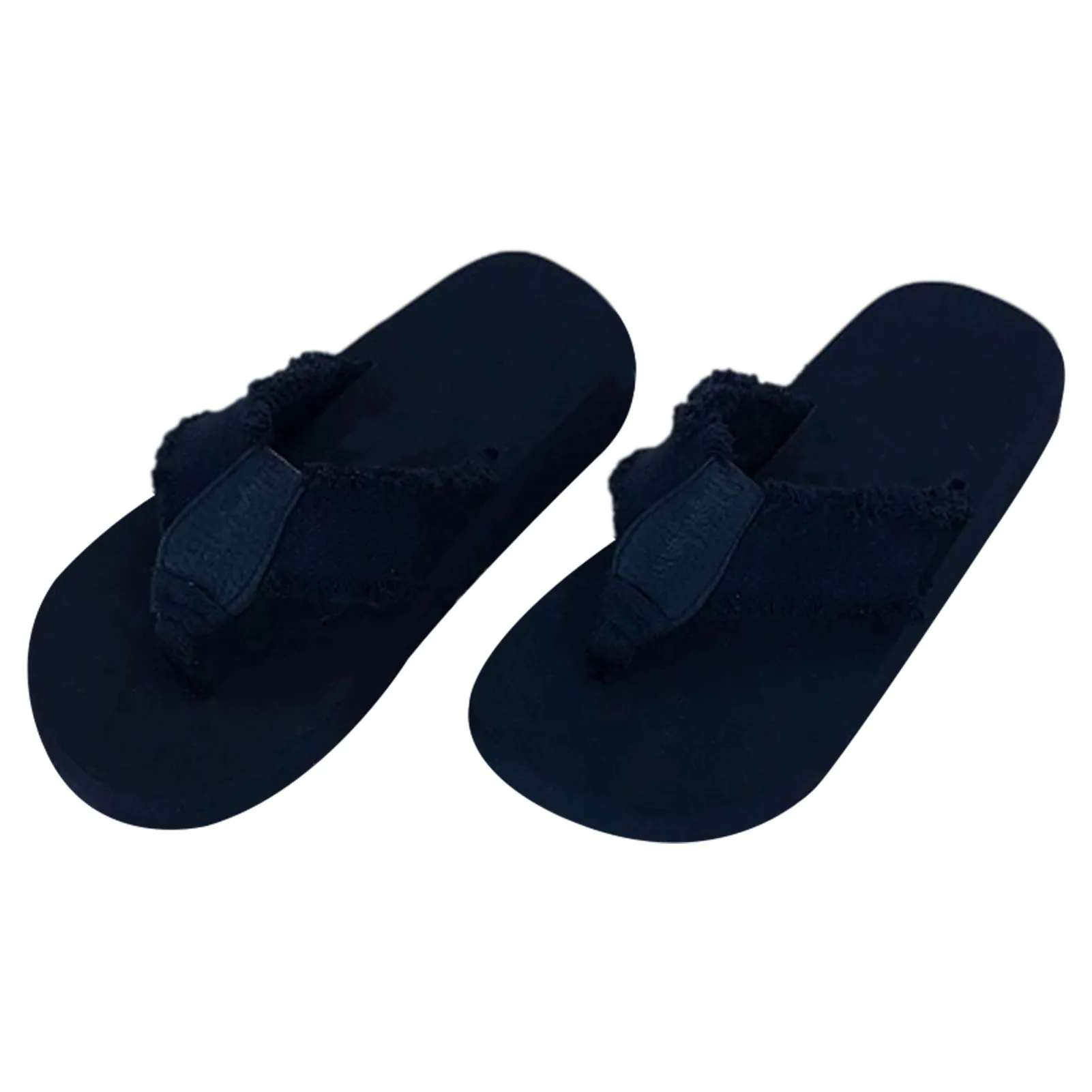 lady Flip-flops leopard/canvas ruffle T-type vamp Bandage flat shoes Slipper beach shoes summer sandals woman flip flops