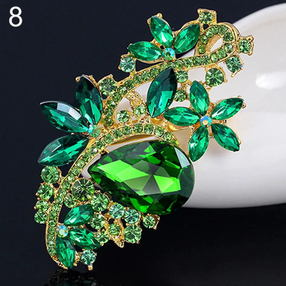 

Hot Sales!!! Waterdrop Flower Brooch Pin Rhinestone Crystal Brooches Bouquet Wedding Jewelry