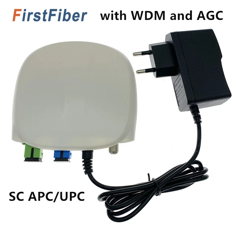 Оптоволоконный приемник FTTH SC APC/UPC с WDM и AGC Внутренний оптический белым