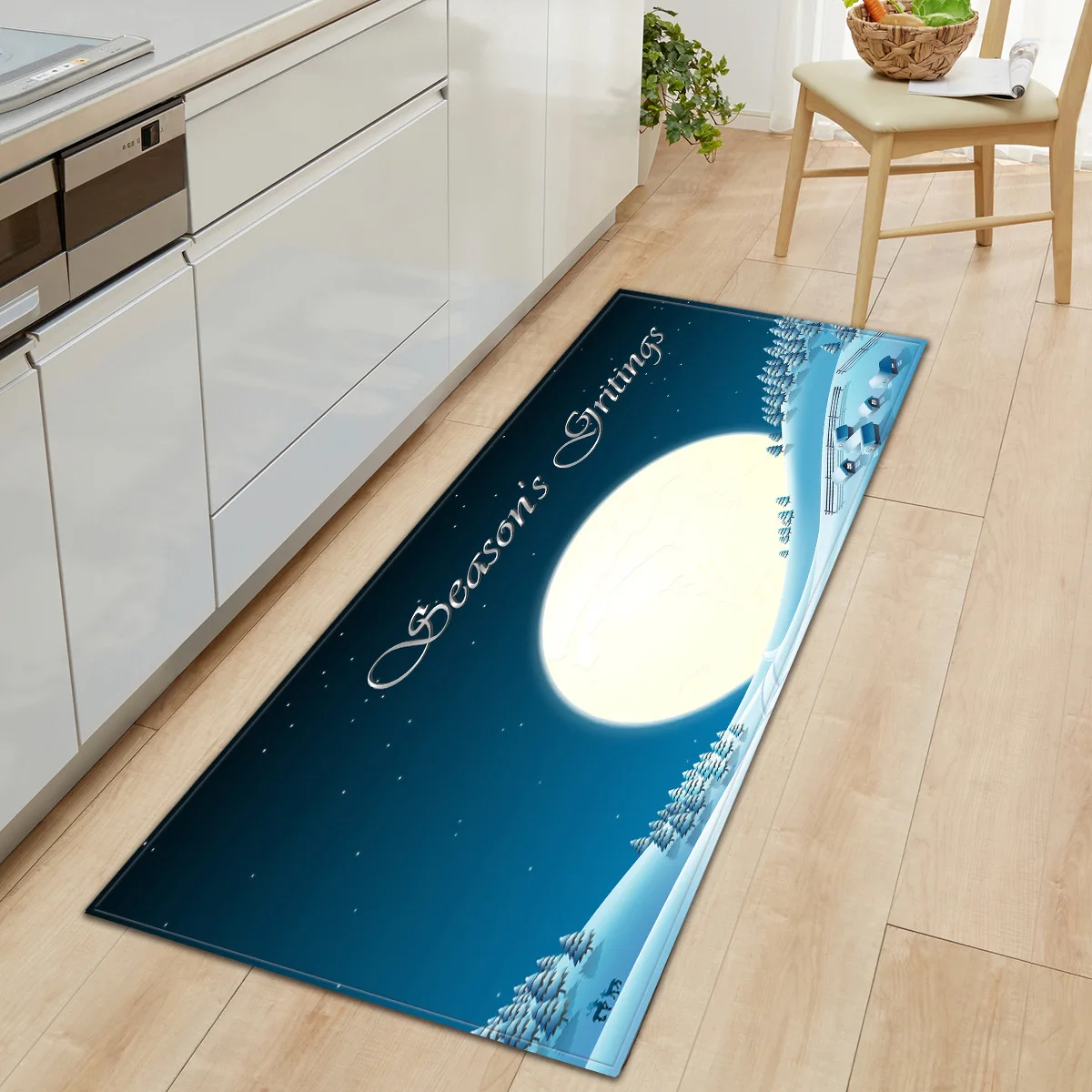 Zeegle Christmas Entrance Doormat Modern Long Floor Carpet for Hallway Anti-slip Door Mat Water Absorption Foot Rug Bedroom | Дом и сад