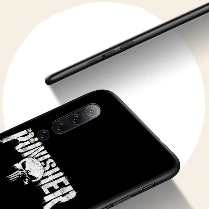 

Silicone Black TPU Cover Marvel Punisher For Xiaomi Mi 11 11i 10i 10T 10 9T 9SE 8 Ultra Lite Pro 5G Phone Case