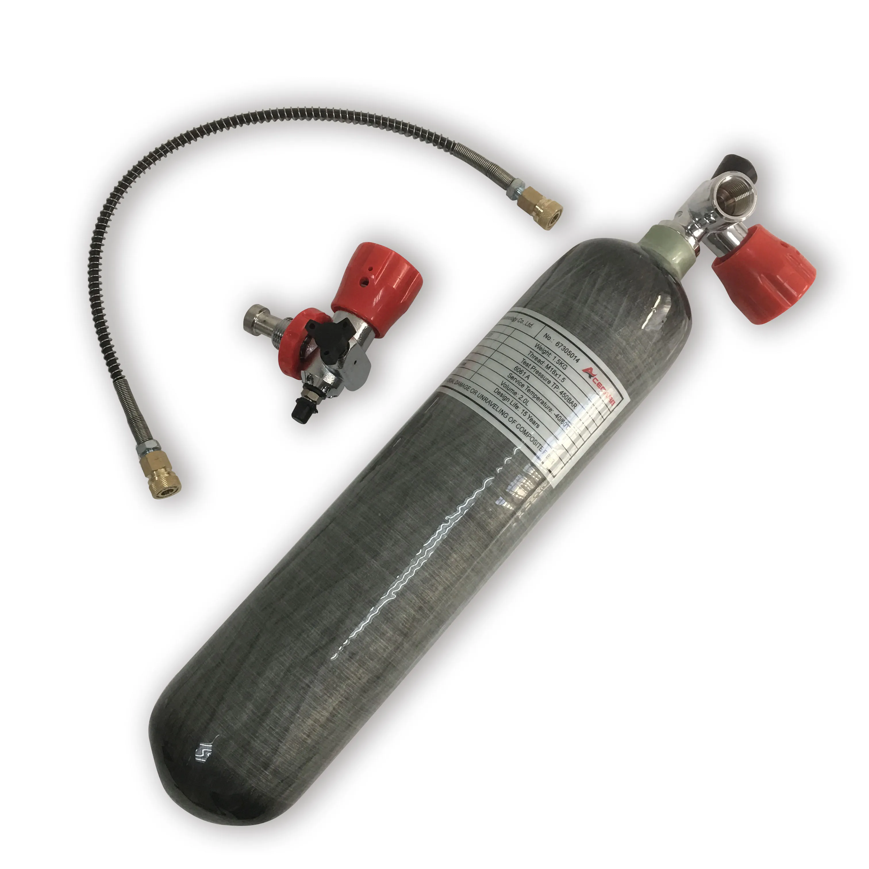 Баллон AC102101 Acecare 2L HPA для сжатого воздуха баллон Pcp 300 бар Co2 пейнтбола подводного